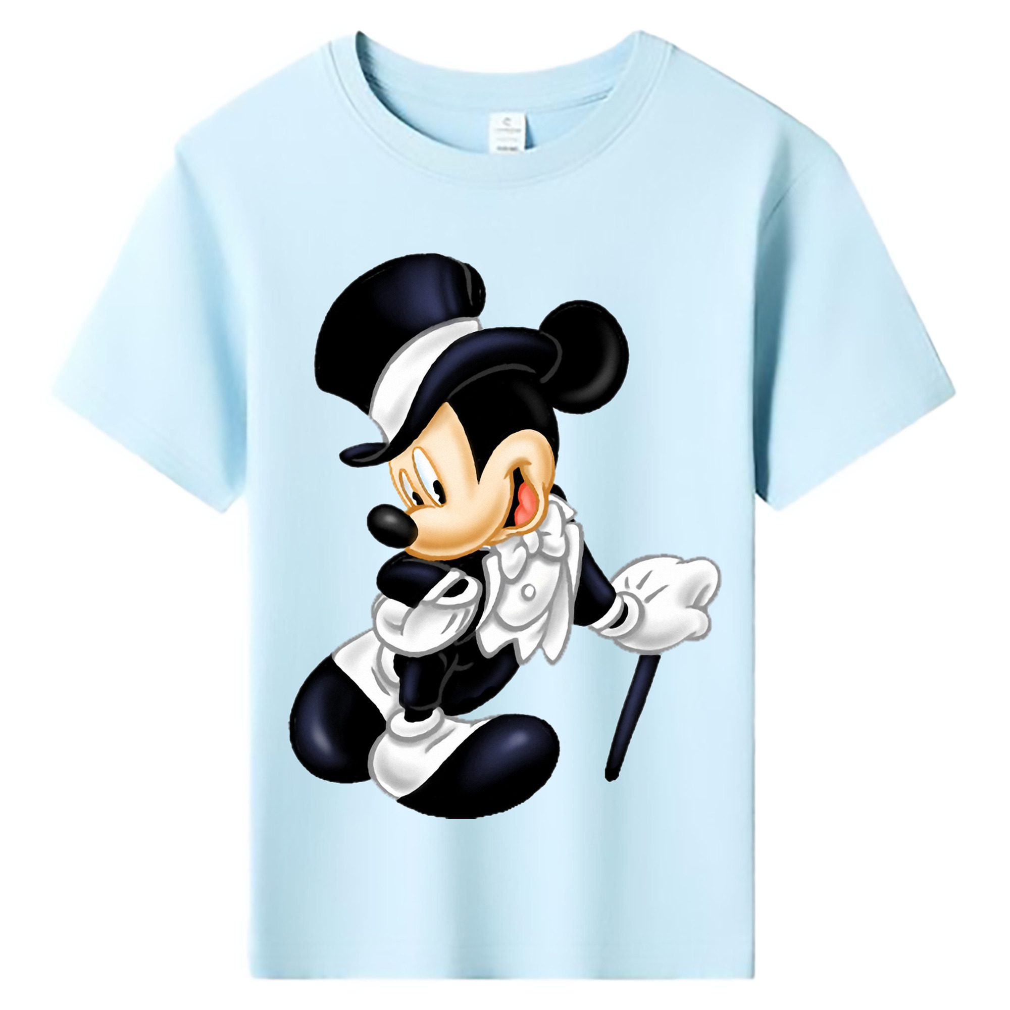 ミッキーマウス Mickey Mouse 綿100％キッズTシャツ（フロントプリント）